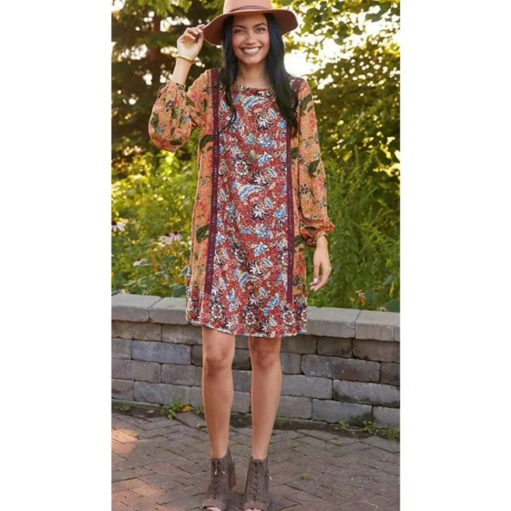 Matilda Jane Boho Lovely Menagerie Floral Lace Trimmed Prairie Dress - Picture 12 of 12